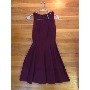 Maroon A line dress